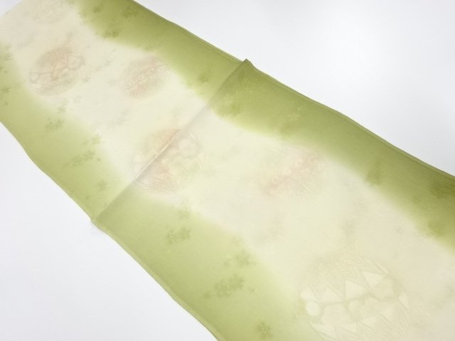 JAPANESE KIMONO / ITEM UNUSED TANGO CHIRIMEN OBIAGE